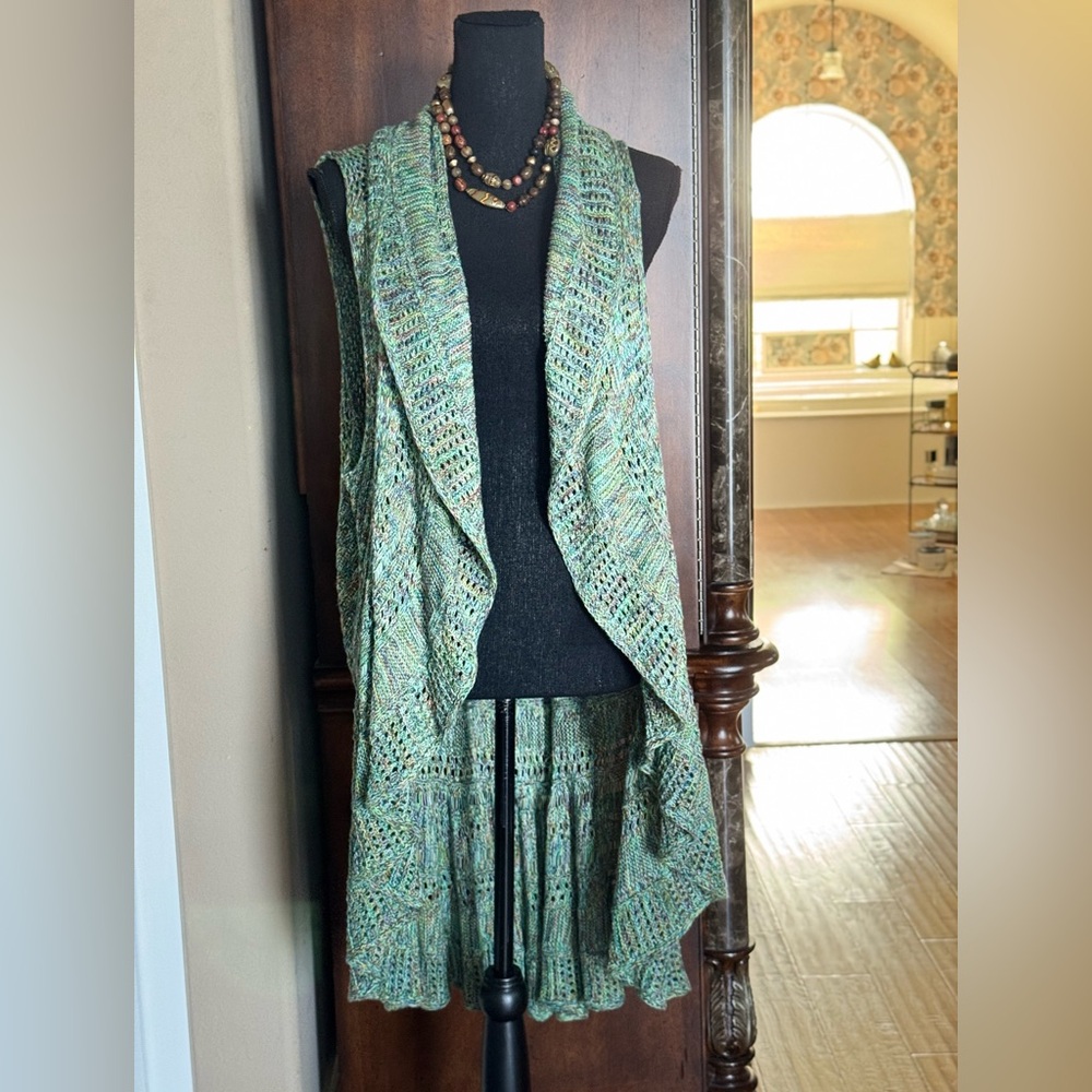 Beverly Drive Multicolor‎ Knit Open Cardigan - Picture 3 of 7